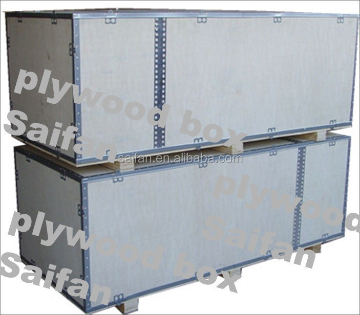 SAIFAN plywood wood packaging box for machine foldable shipping crates