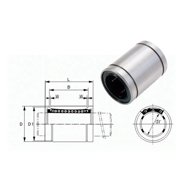 Japan IKO Linear Motion Ball Slide Units Bearing LM6UU High precision 3D printer linear bearing LM6LUU