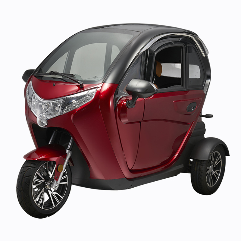 Fully Enclosed Mobility Motor Bike with Cabin Three Wheels Cargo Electric Tricycle Motorcycle Rickshaw Black Lithium 60V Closed