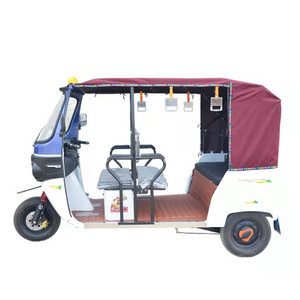 Electric Three Wheel Passenger Tricycles Auto E Rickshaw 48V Electric Auto Rickshaw 4 Door & 9 Seat Open Taxi with 14 Seats 5-7h