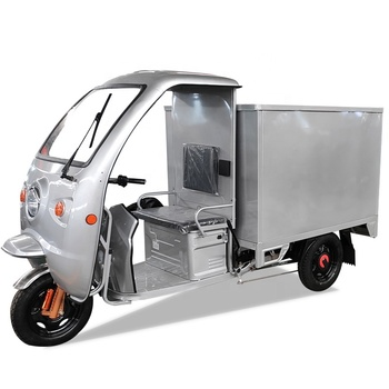 Electric Delivery Cargo Tricycle With Closed Van