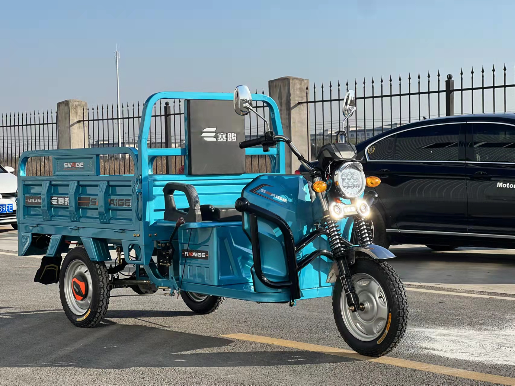 China Cheap Two Seats Adult three Wheel Electric Tricycle bike With Motor for Cargo EEC COC Electric tricycle for Cargo