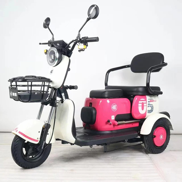 Cheap Chinese factory e trike A2 model price adult fashion new design electric city tricycle lead acid battery electric tricycle