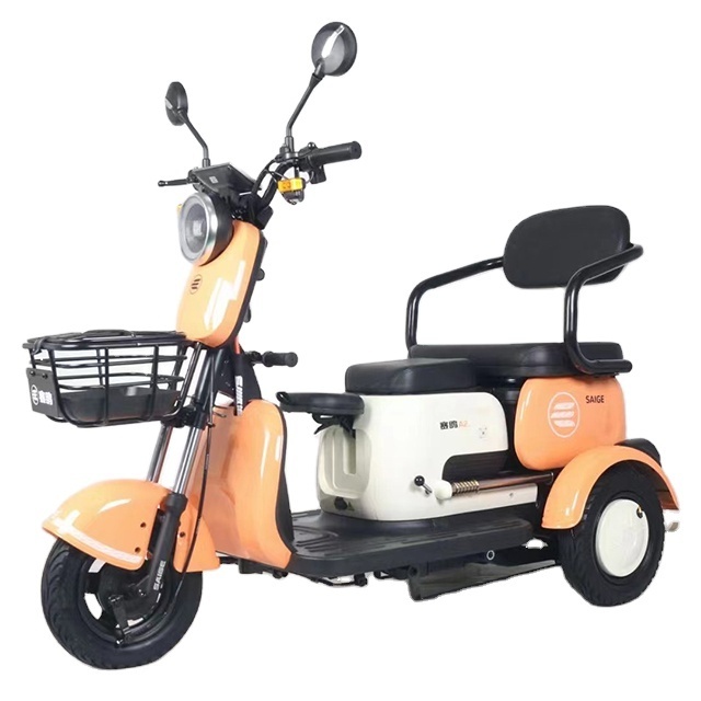 Cheap Chinese factory e trike A2 model price adult fashion new design electric city tricycle lead acid battery electric tricycle