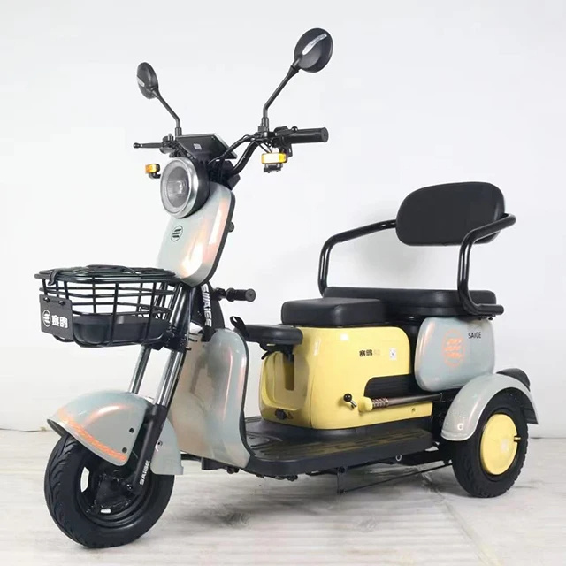 Cheap Chinese factory e trike A2 model price adult fashion new design electric city tricycle lead acid battery electric tricycle