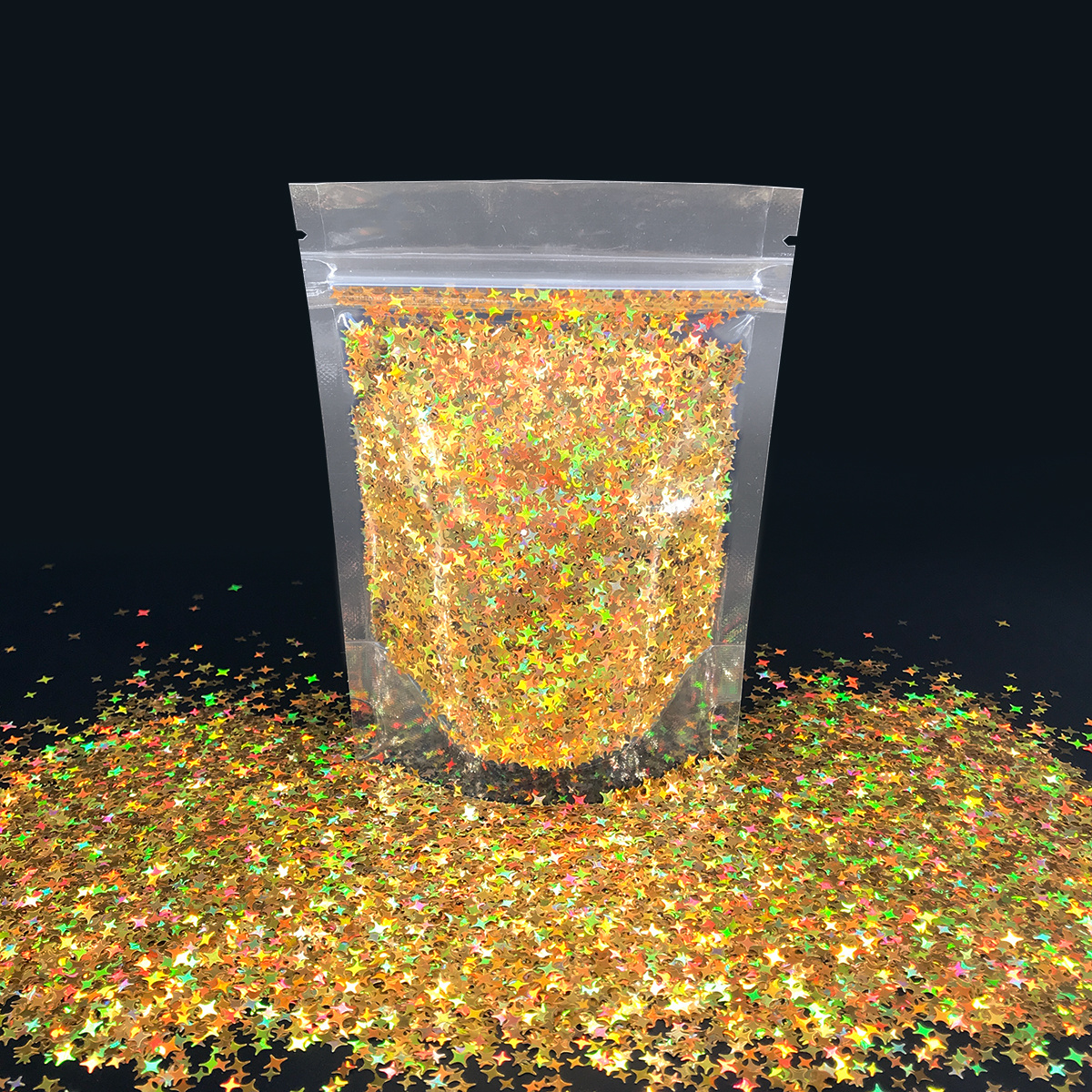 Wholesale holographic sequins bulk MK shaped glitter for crafts  nail &craft Decoration