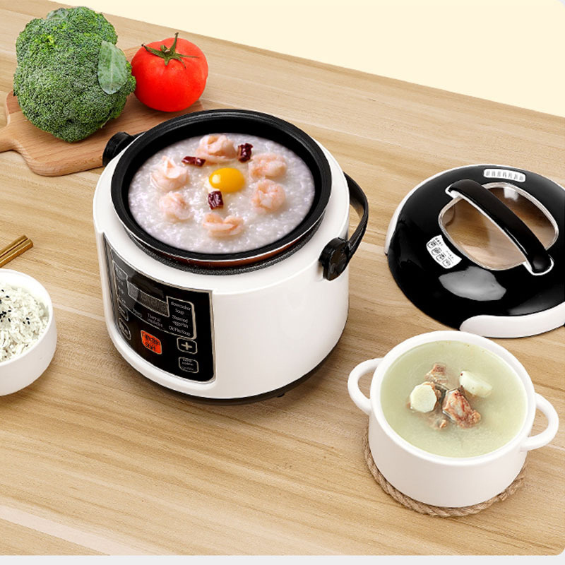 12V 24V 220V Mini Rice Cooker Car Truck Soup Porridge Cooking Machine Food Steamer Electric car rice cooker 2L