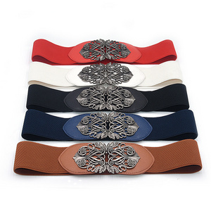 2022 Women Vintage Waist Belt Elastic Stretch Retro Cinch Belt Waistband for Jeans Pants Dresses