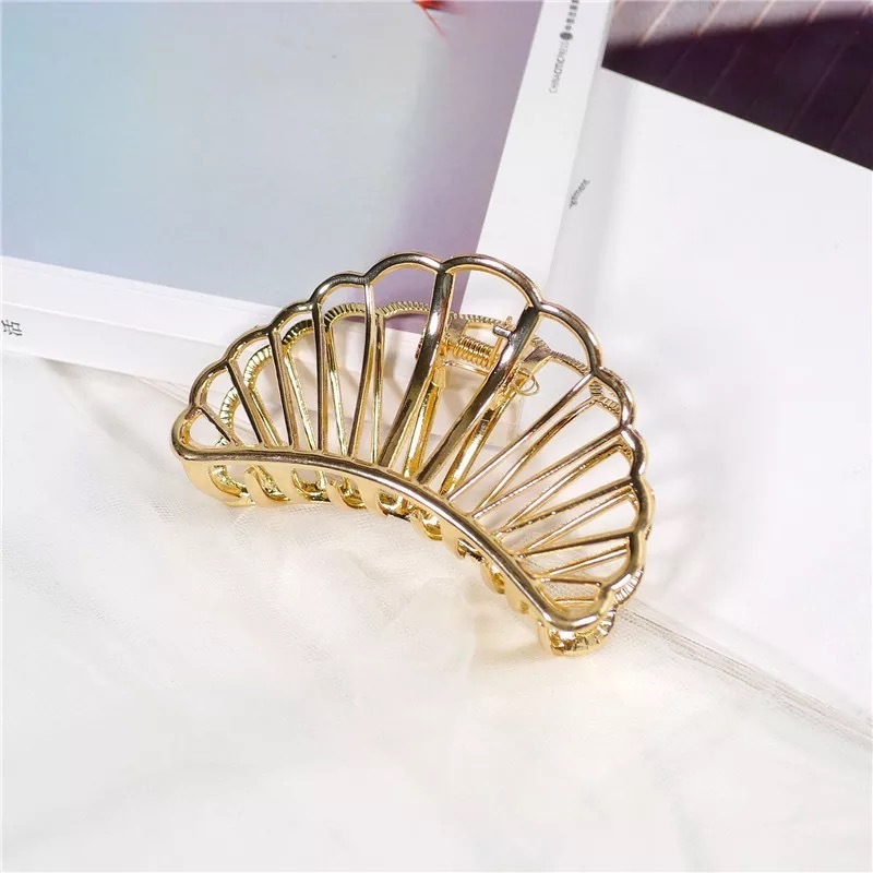 Korea Girls Latest Design Metal Alloy Hair Clips Heart Bow Shell Hair Claws for Girl