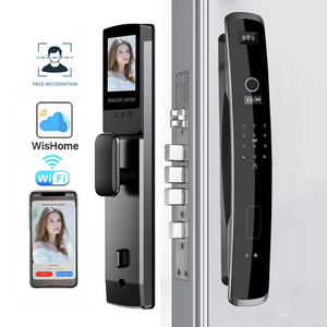 SAIJIA Automatic Electronic Fingerprint Biometric Lock WIFI Smart Lock 3D Face Recognition Digital Door Lock With Camera