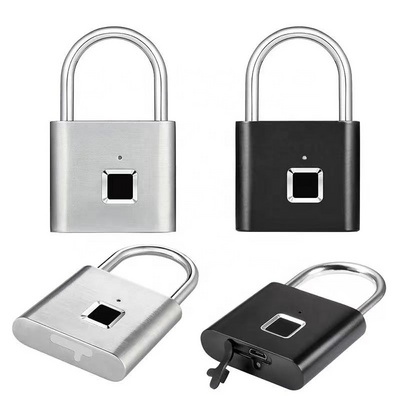 Waterproof Keyless USB charging door lock fingerprint smart padlock candado zinc alloy metal handbag Lockers padlock