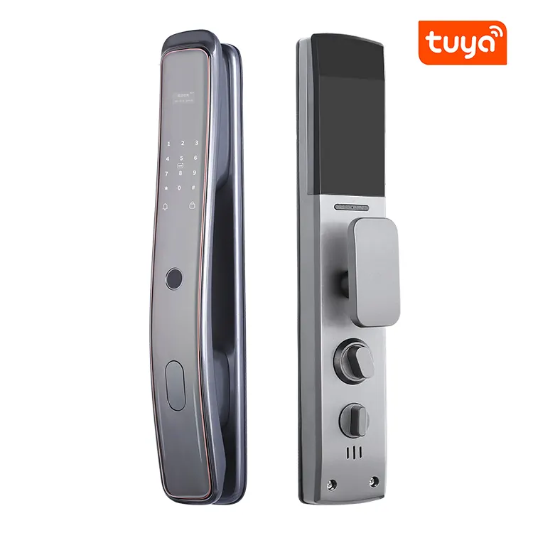 Pull Push Tuya App Control Fingerprint Smart alarm Wireless Wifi Door Lock For Interior Door cerradura inteligente