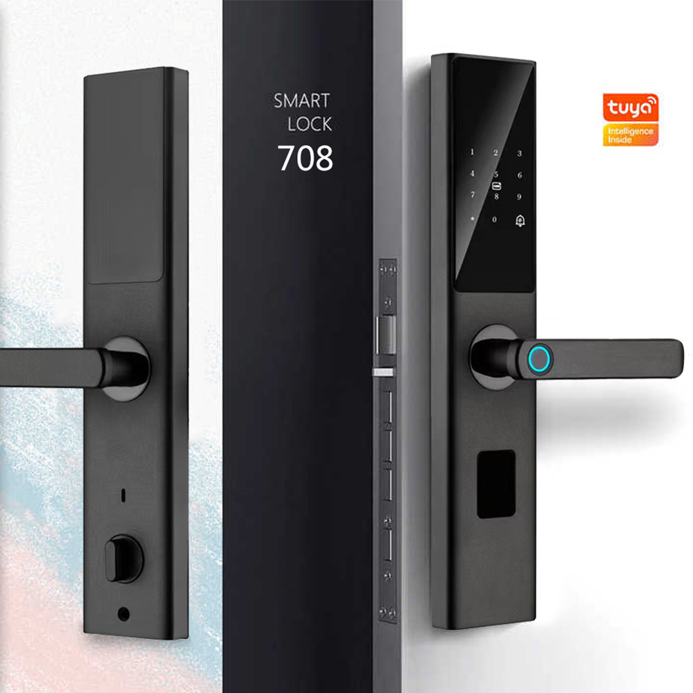 Smart Life/TUYA Alexa locks handle electric password digital smart  Ttlock fingerprint door lock cerradura inteligente