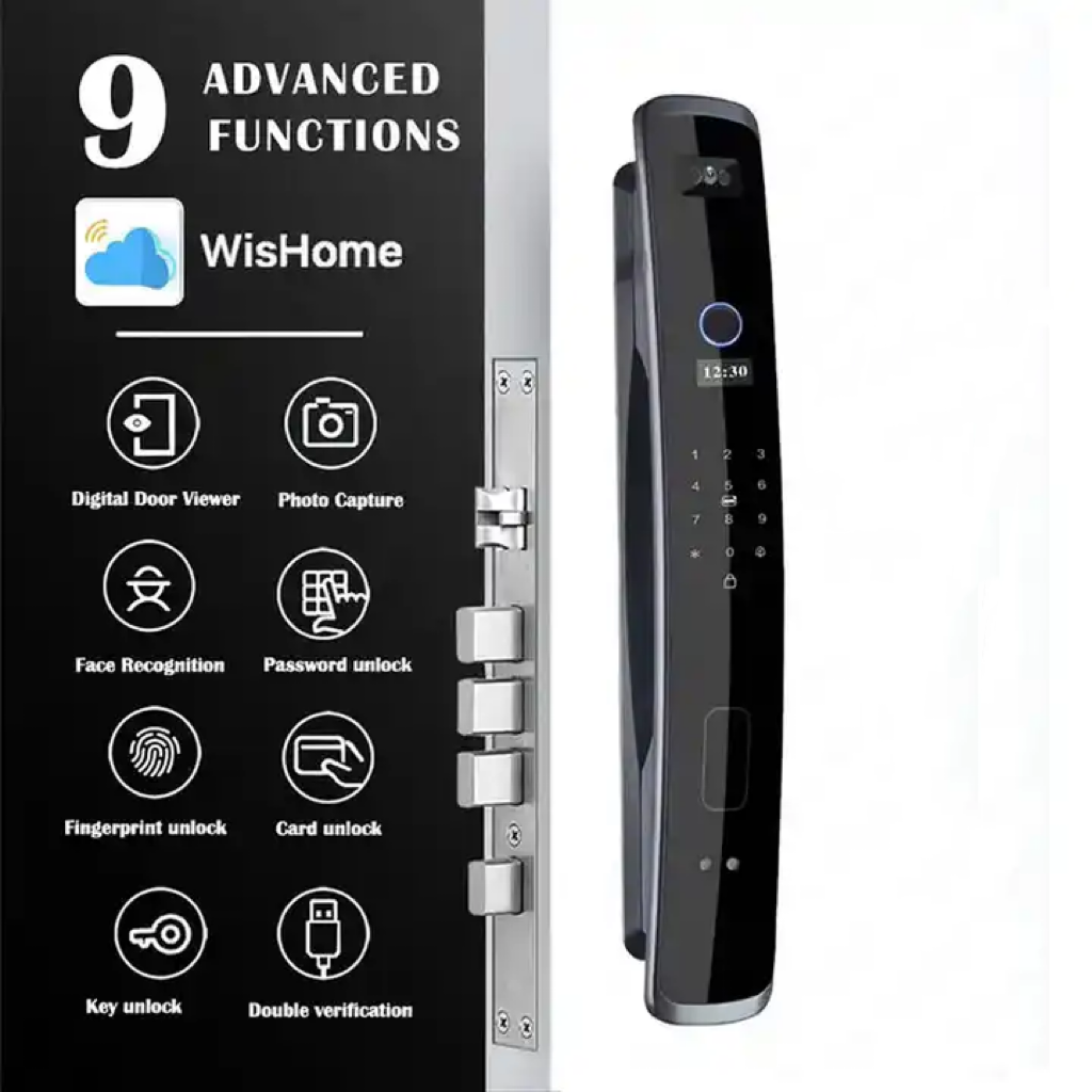 Face Recognition Digital Keypad Door Lock Biometric Fingerprint Intelligent Security Push Pull Smart Door Lock