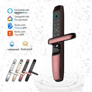 New Design IP65 Waterproof sliding Tuya App Passcode Smart french Door Lock for Home Apartment