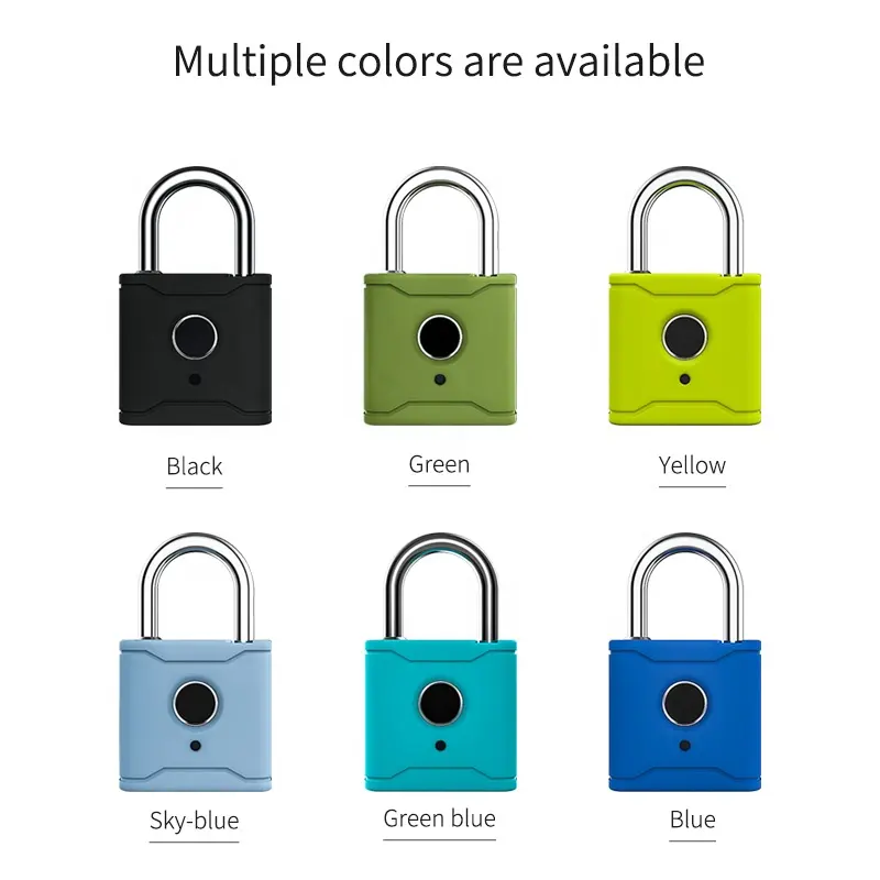 2023 New Arrival Brass Biometric Security Smart Alarm Tuya APP Wifi Fingerprint Padlock with waterproof Padlock