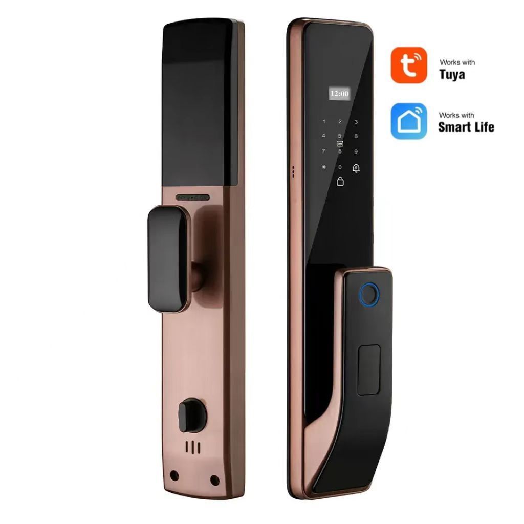 Smart lock WIFI APP Smart Door Lock Aluminum Fingerprint Inside Digital Handle Keyless Tuya Smart Lock