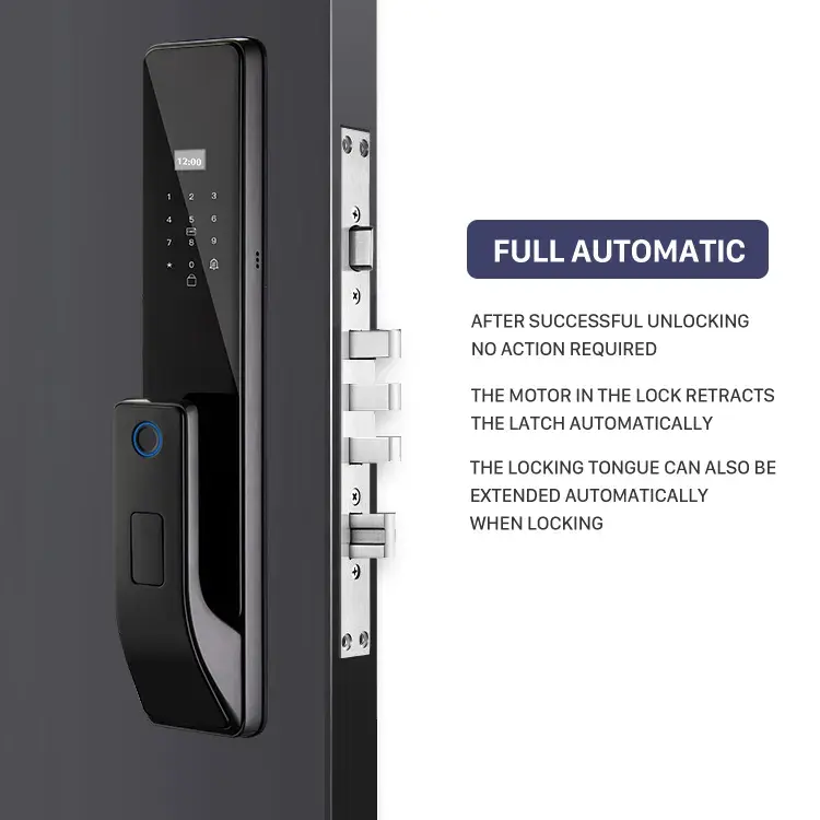 Smart lock WIFI APP Smart Door Lock Aluminum Fingerprint Inside Digital Handle Keyless Tuya Smart Lock