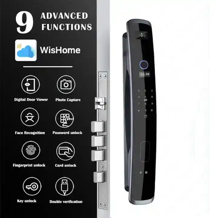 Face Digital Fingerprint Biometric Lock Rfid IC Card Wifi App Home Security Door Lock Smart Lock