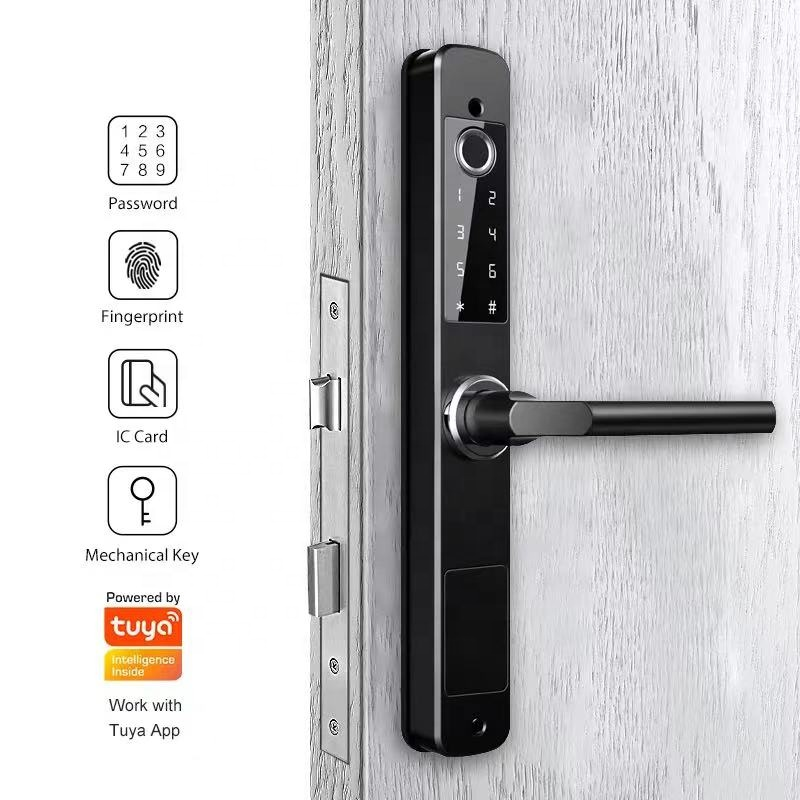 low price bolt hook handle lock upvc patio aluminum glass window door smart wireless lock for sliding gate