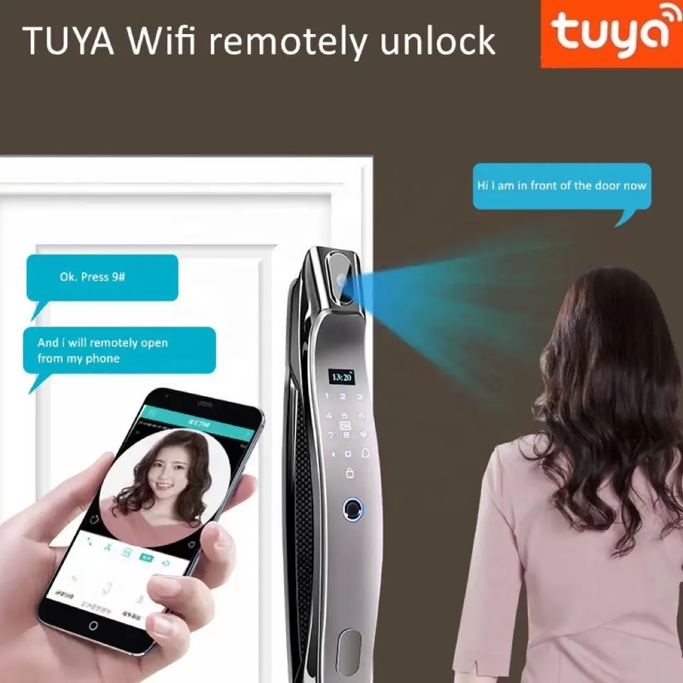 Professional Digital Tuya Intelligente Cerradura Wifi Security Wireless Waterproof Password Keyless Fingerprint Smart Door Locks