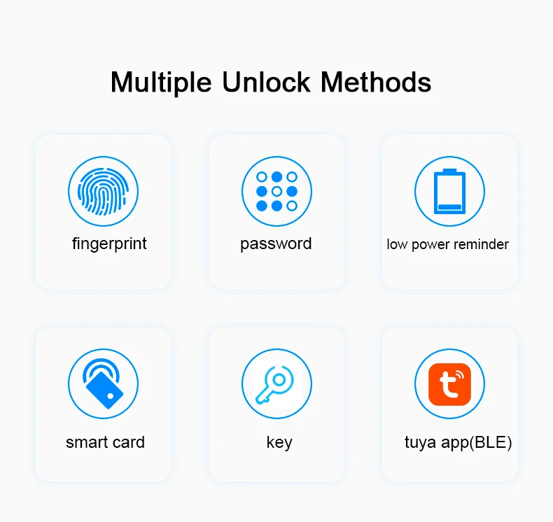 Home Security Fingerprint Digital Password Keyless Apartment Home Room Handle Lock APP Smart Door Lock