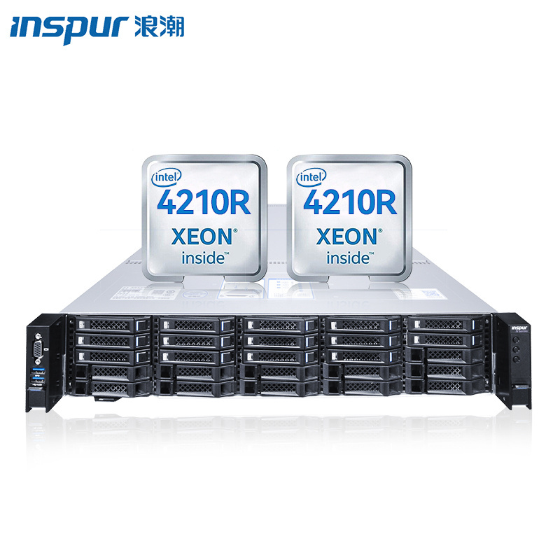 Inspur NF5270M5 4210R*2/32G*4/1.2T SAS 10K*4/ Array card/Dual kilos /550W*2/ Guide rail/Three years /2U rack server AI