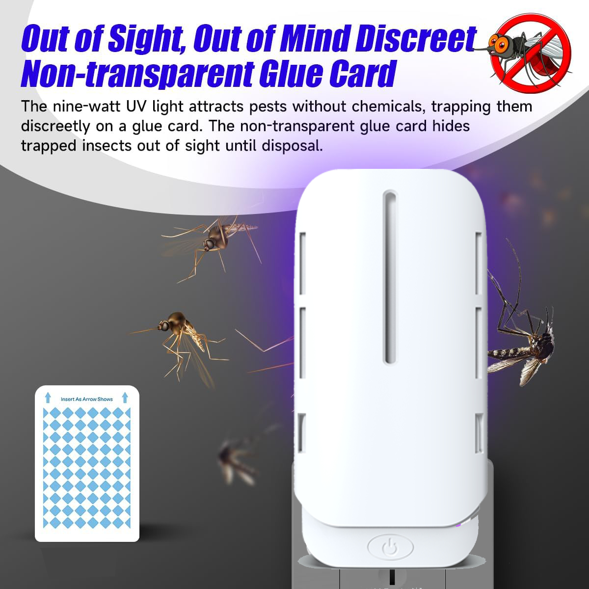 Saijzek Non-Toxic Anti-Mosquito Electric LED Insect Trap Indoor Fly Zapper Machine for Bug Killing and Insect Control