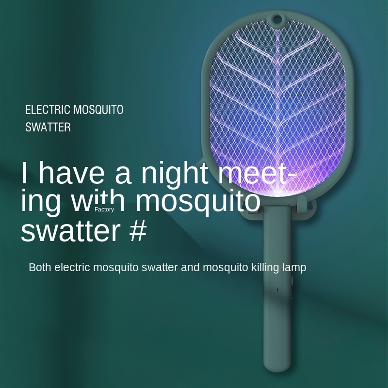 2024 SAIJZEK.OEM/ODM Premium Customize usb Rechargeable Hand Shaped Plastic Electric Racket Mosquito insects Fly Swatter