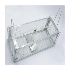 The two-door Wholesale reusable no kill transparent rat traps with handle live mouse cage made of iron mouse trap humane