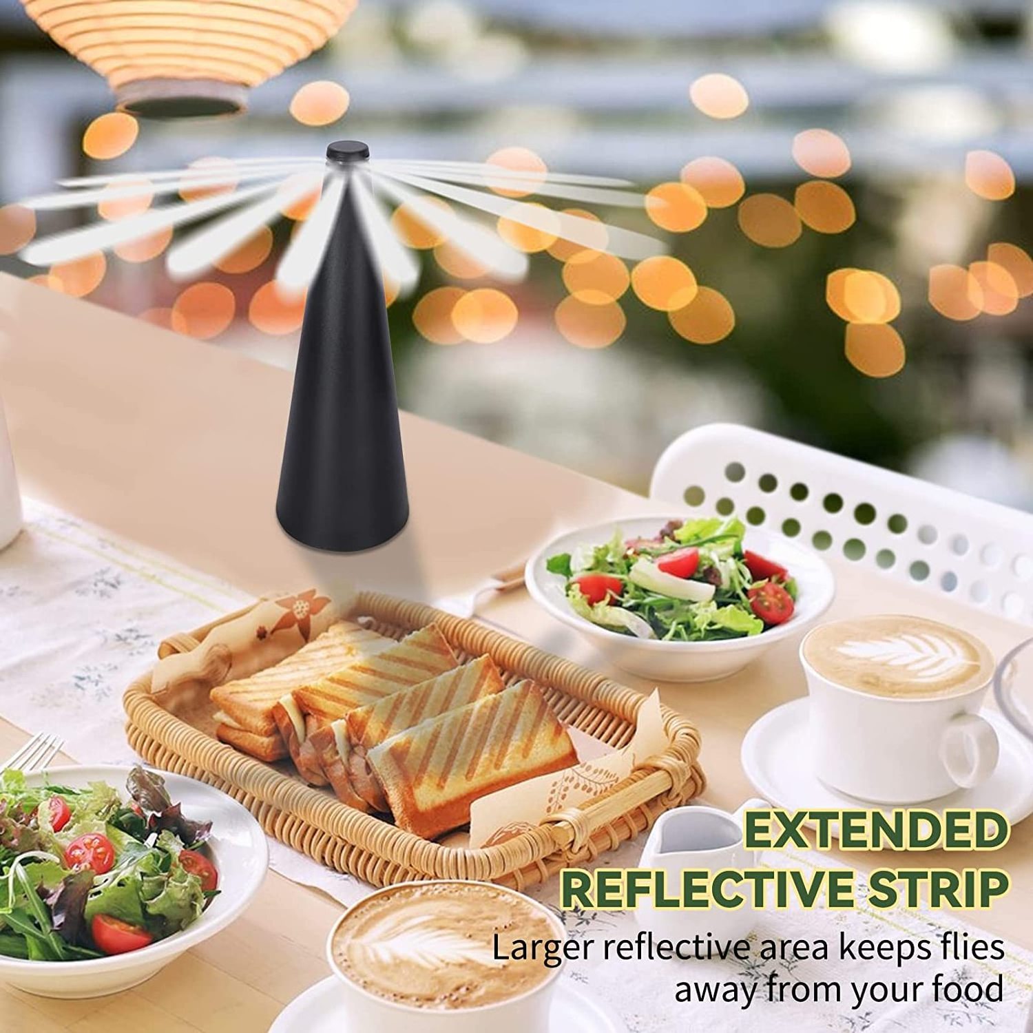 SJZ Top Sale Outdoor picnic Portable battery 3 pack fly fan for outdoor tables fly away bug