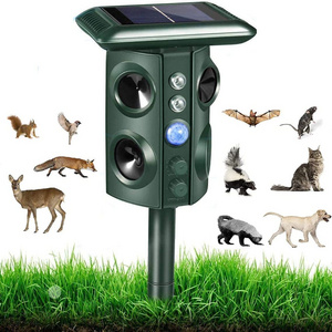 SJZ  Outdoor Waterproof IP58 Solar Rats Mouse Trap Bird Mole Snake Mice Ultrasonic animal repellent for garden