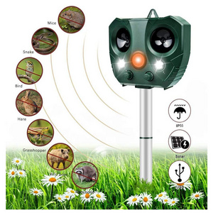 SAIJZEK. Top sell SJZ-668 Ultrasonic dog cat mouse repeller 30pcs each carton 13.5-45khz Solar animal repeller