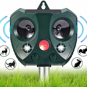 Top Outdoor Strong Waterproof Solar Powered Monkeys Evictor Eye- nighttime Dogs Cat Deer bird Wild Ultrasonic Animal Repeller