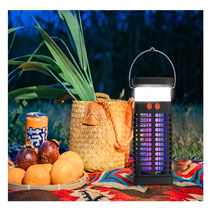 Saijzek.Wholesale 4000mah 4200V Indoor Outdoor Patent Rechargeable Solar fly mosquito lamp Bug Zapper With Colorful led lamp