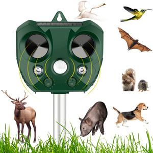 SJZ hot sell solar battery powered outdoor indoor ultrasonic Smart pest control  machine  equipment product animal repeller