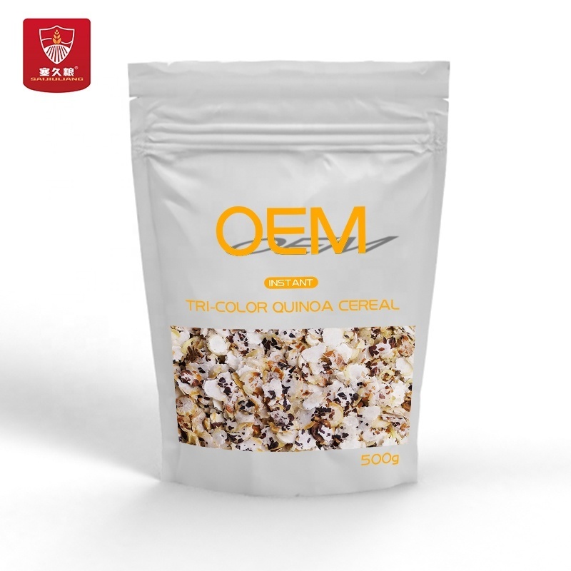 bag grain  Breakfast replacement ingredients Source factory gluten free No-cook cooked Tri-color quinoa cereal