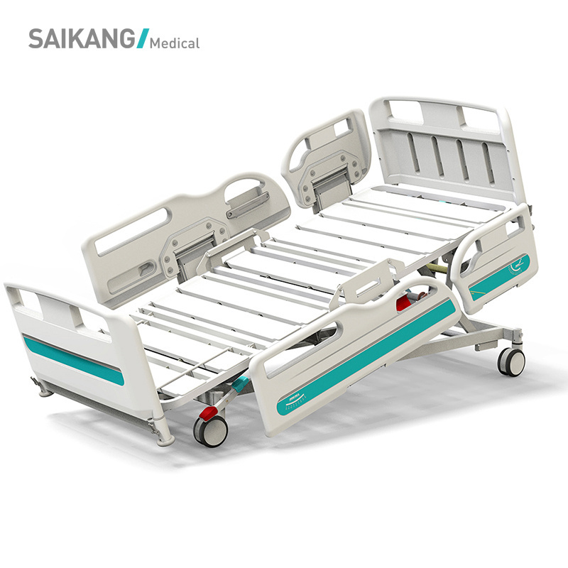 Y8y8c SAIKANG Factory Direct Sales Hospital Furniture 5 Function ICU Nursing Electric Medical Bed