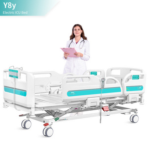 Y8y8c SAIKANG Factory Direct Sales Hospital Furniture 5 Function ICU Nursing Electric Medical Bed