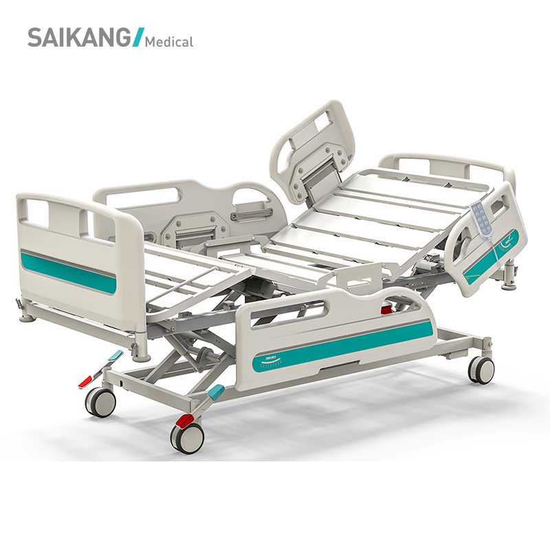 Y8y8c SAIKANG Factory Direct Sales Hospital Furniture 5 Function ICU Nursing Electric Medical Bed