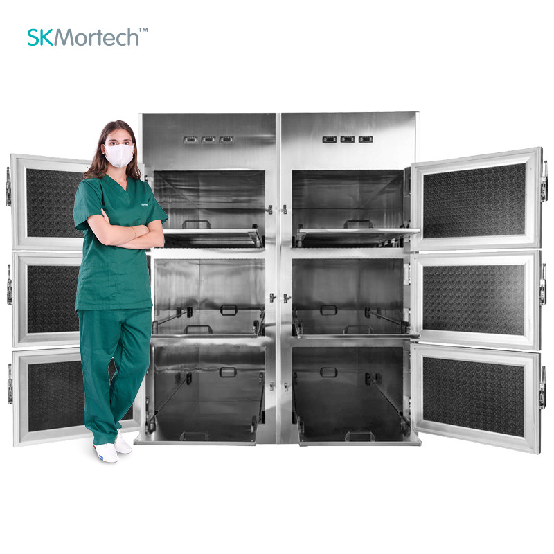 SKB-7A006 Quality Morgue 6 Drawer Casket Freezer Mortuary Cadaver Bodies Funeral  Refrigerator Manufacturers