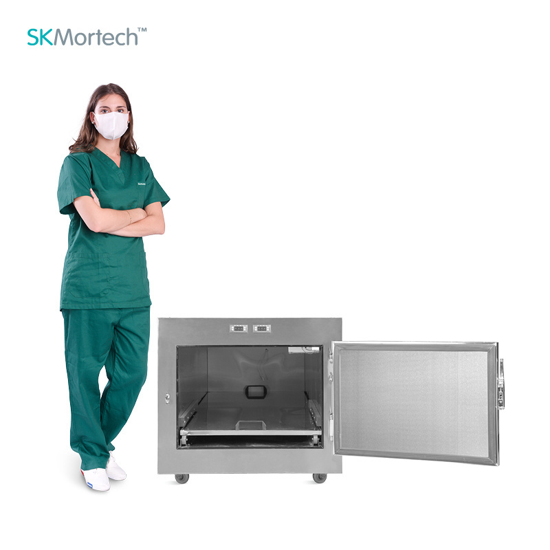 SKB-7A001 Factory Morgue Single Drawer Casket Freezer Funeral Mortuary Cadaver Refrigerator for Bodies Supplier