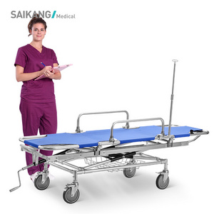 SKB040(A) China Online Shopping Stainless Steel Patient Ambulance Hospital Stretcher Trolley