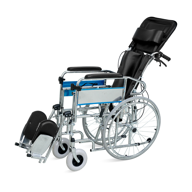 SKE168 SAIKANG Professional Stainless Steel Elder Disabled Foldable Manual Toilet Wheelchair