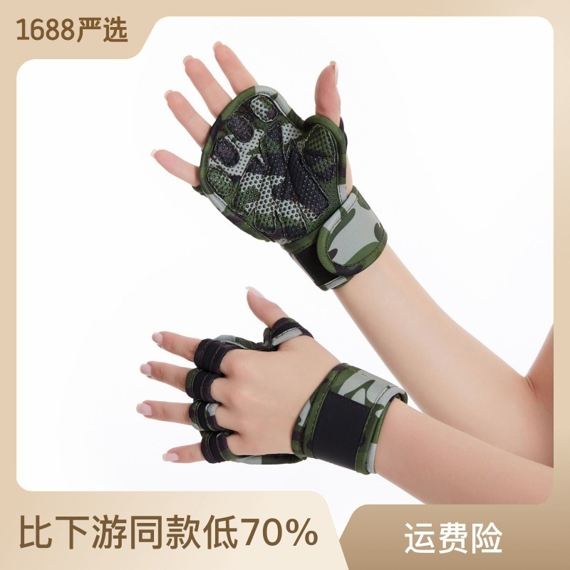 Adjustable Wrist Wraps Weightlifting Sports Gloves for Gym Fitn Supportive Safety Gloves