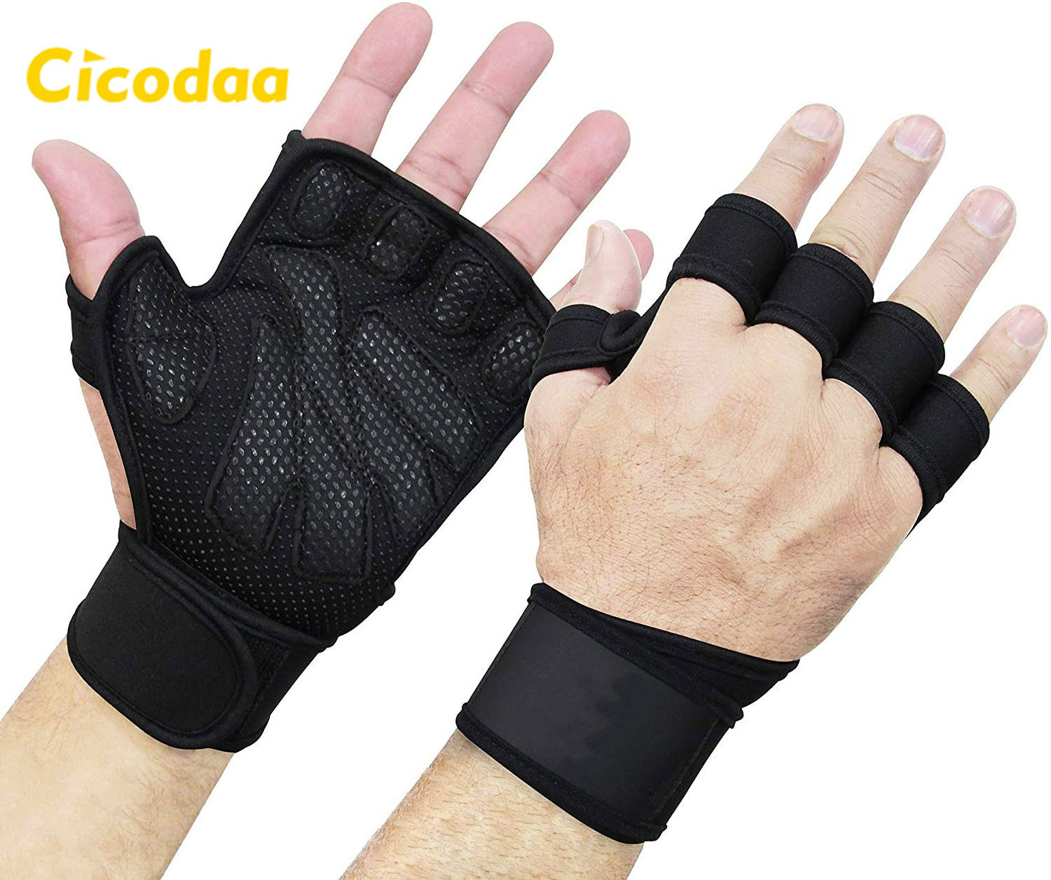 Adjustable Wrist Wraps Weightlifting Sports Gloves for Gym Fitn Supportive Safety Gloves