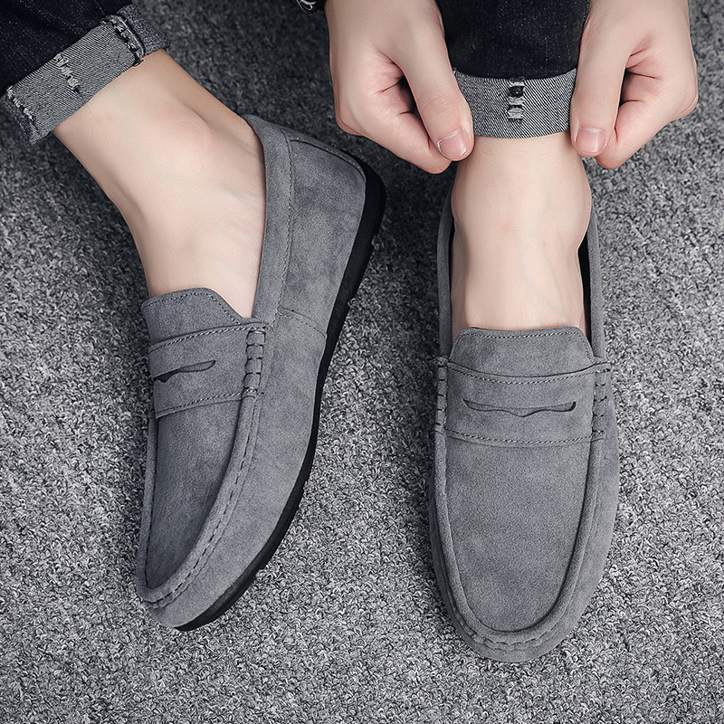 Custom slip on casual driving suede boat shoes lightweight mocassin footwear loafers for men