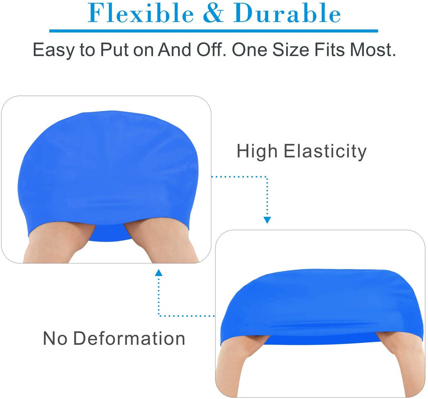 Silicone long hair swim caps are flexible enough fit for all sizes including lady,men,woman long hair caps latex swimming hats