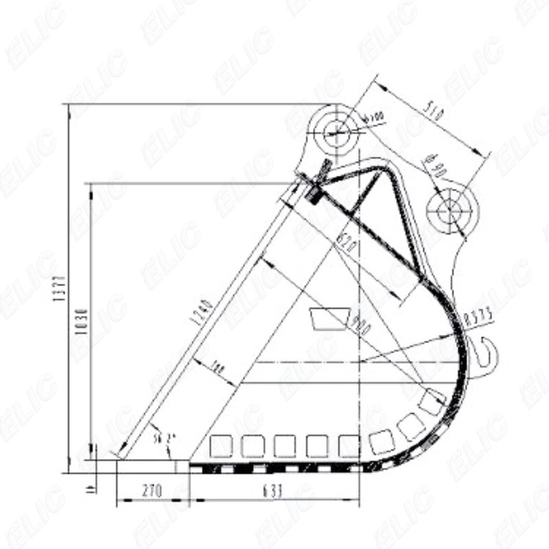 ELIC Construction Machinery Attachments Parts Mini Excavator Bucket For Sany Hyundai Hitachi Doosan Kubota