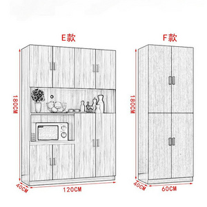 kitchen room furniture dinner table side cabinet simple design  melamine door pvc kitchen cabinet